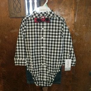 NEW Carter's baby boy 3 piece set (suspenders/tie)